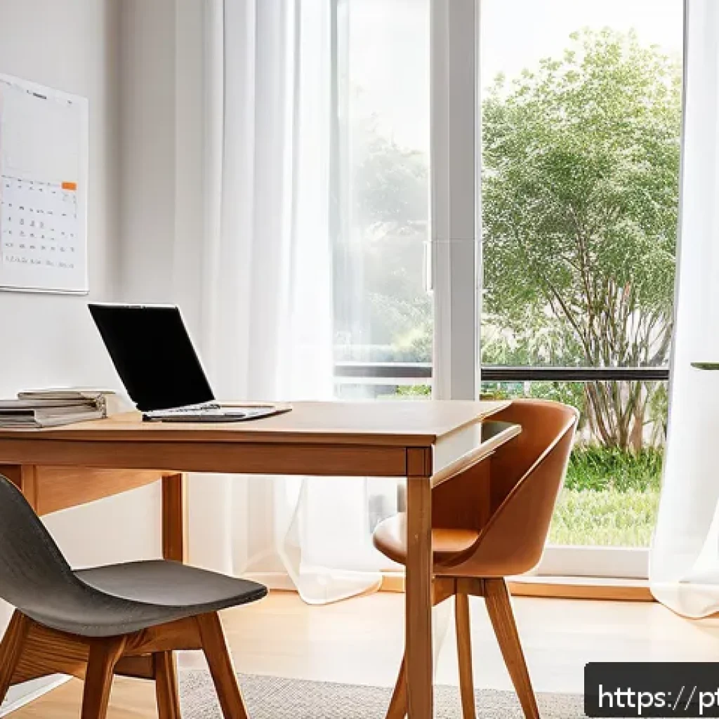 자기주도학습코치의 자가진단 체크리스트 - A bright, clean, and organized study room designed for a Portuguese-speaking student, featuring a sp...