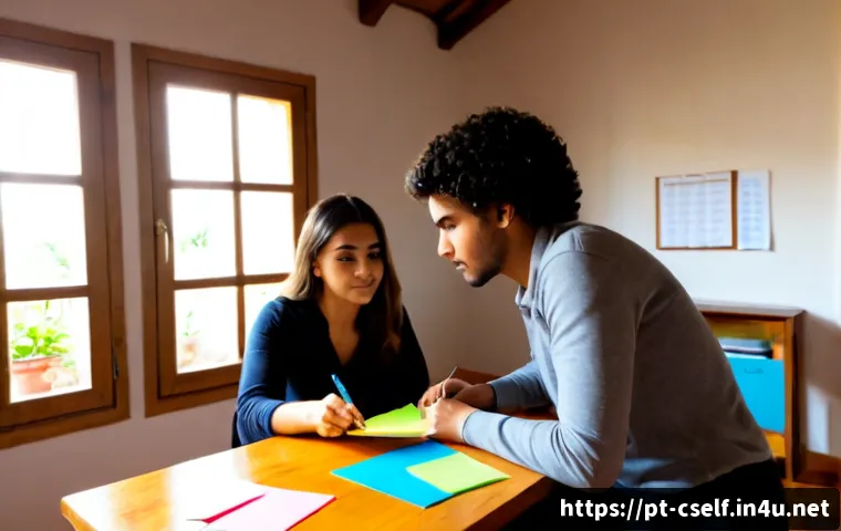 Home 17 자기주도학습코치 멘토링 사례 분석 - Photorealistic self-directed learning coaching session in a bright Portuguese home office, an experi...
